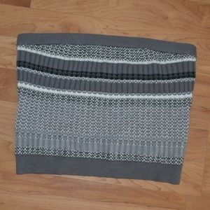 Aerie Striped Grey Ribbed Knit Tube Top, S